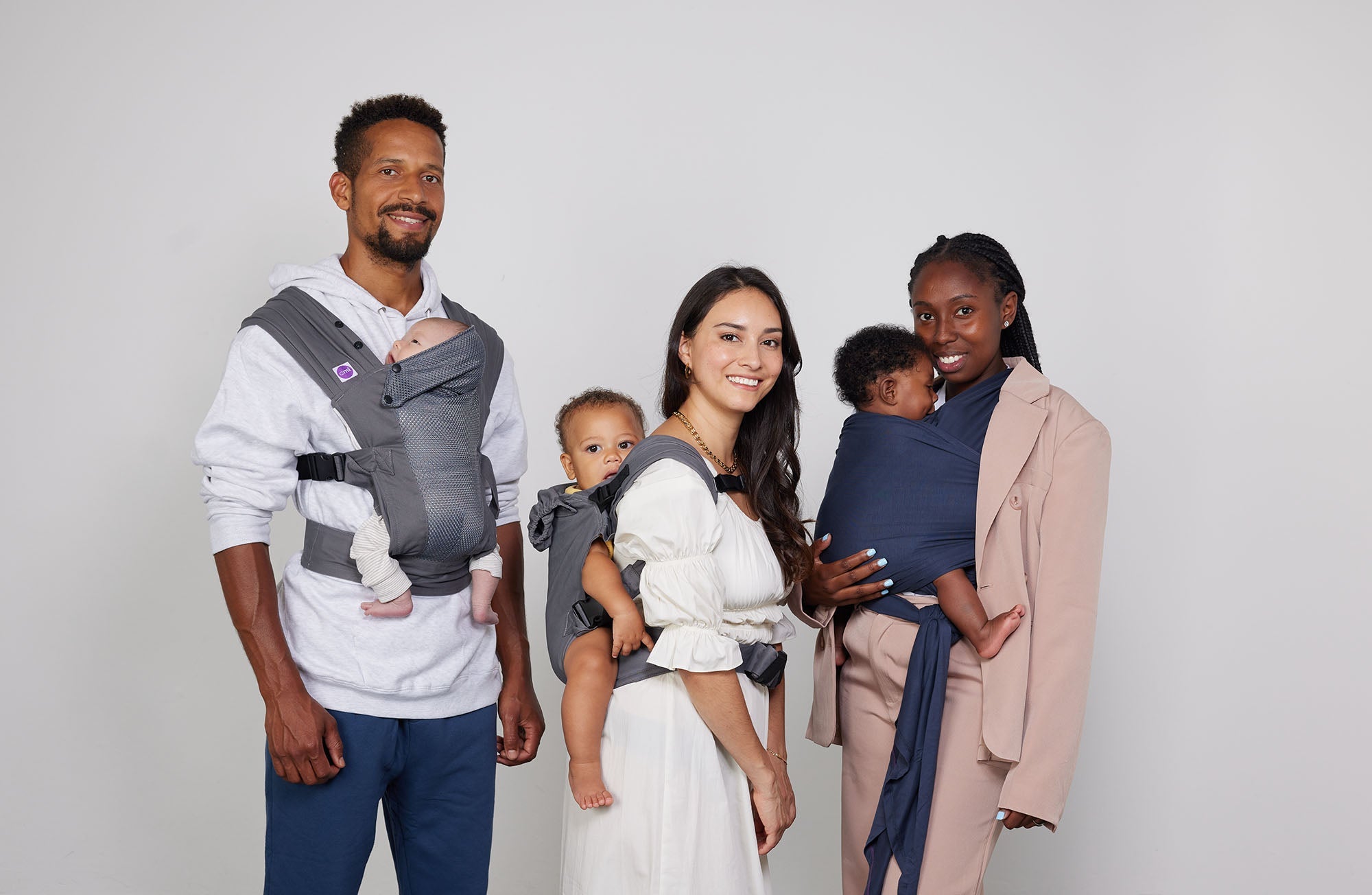 Group carry babies in Izmi Baby Carriers and Baby Wrap