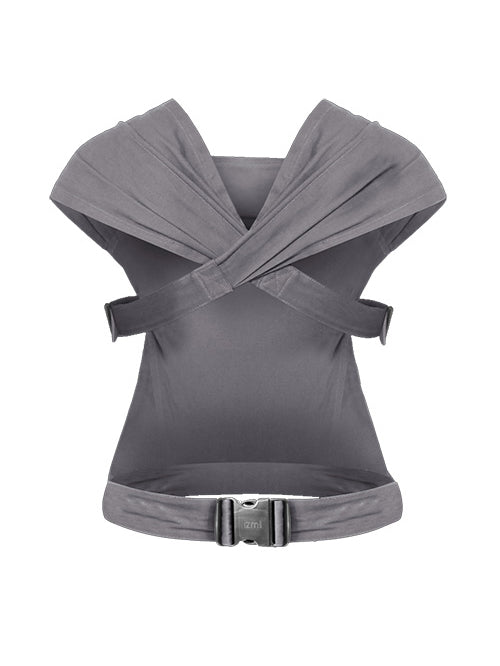 Izmi Baby Carrier in grey, back ghosted image