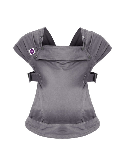 Izmi Baby Carrier in grey, front ghosted image
