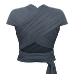 Izmi Baby Wrap in Grey, ghosted back view