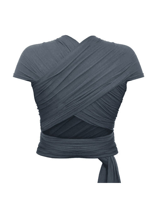 Izmi Baby Wrap in Grey, ghosted back view