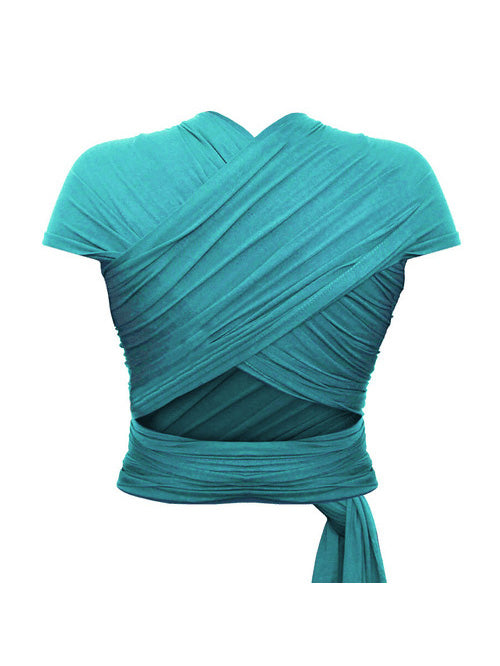 Izmi Baby Wrap in Teal, ghosted back view
