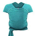 Izmi Baby Wrap in Teal, ghosted front view