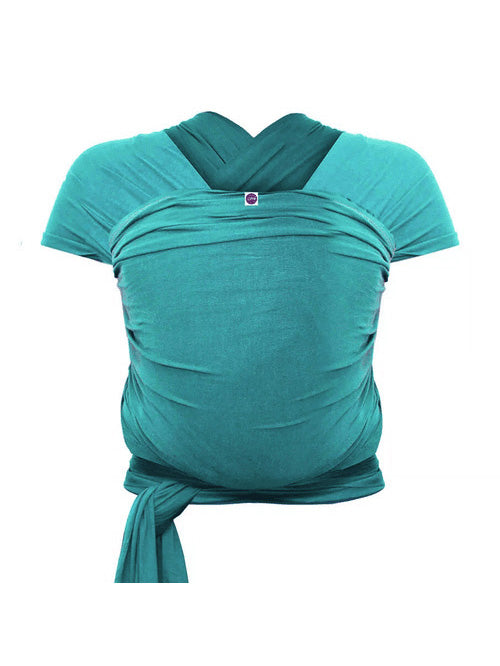 Izmi Baby Wrap in Teal, ghosted front view