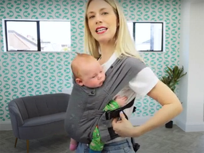 Still image from video tutorial of Izmi Breeze Baby Carrier